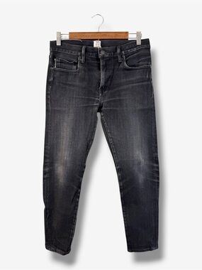 Hiroshi Kato The Pen Slim 4-Way Stretch Japanese Denim Jeans Black Raw Size 31